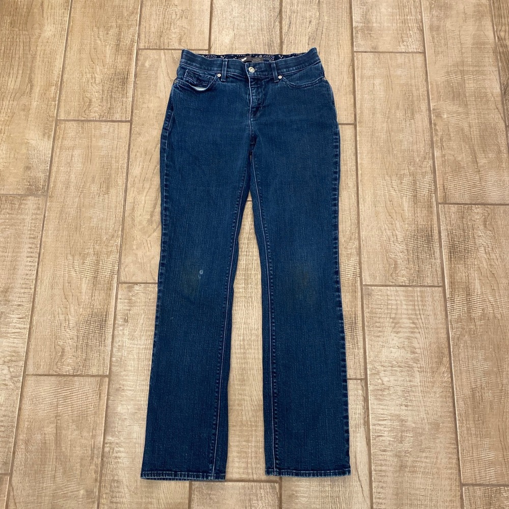 Levi's 525 Perfect Waist Jeans 28 Womens Straight Leg Dark Wash Denim Classic - Picture 2 of 9
